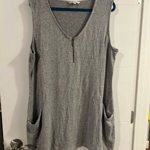 Cleo Heather Gray Sleeveless Tunic